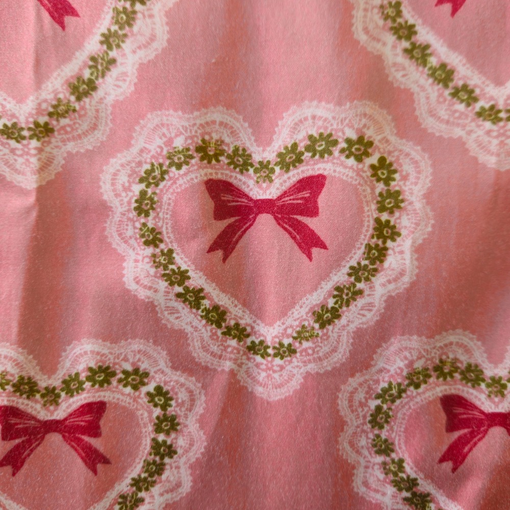 Kimchi Blue UO Dress Pink Heart Bow Lace Bib Mini EUC Coquette Girl Girlhoodcore - Picture 10 of 10
